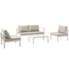 Luxuriöses Wetterfestes Aluminium Garten Lounge Set für Terrasse & Balkon