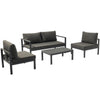 Luxuriöses Wetterfestes Aluminium Garten Lounge Set für Terrasse & Balkon