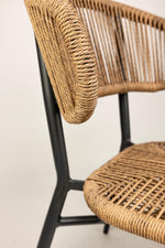 Lade das Bild in den Galerie-Viewer, Luxuriöses 4er Set Gartenstuhl Noura Rope Design – Robuste Outdoor Stühle

