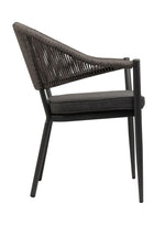 Lade das Bild in den Galerie-Viewer, 4er Set Elegante Gartenstühle Colien, Robuste Seil-Design Outdoor-Stühle Anthrazit

