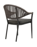 Lade das Bild in den Galerie-Viewer, 4er Set Elegante Gartenstühle Colien, Robuste Seil-Design Outdoor-Stühle Anthrazit
