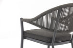 Lade das Bild in den Galerie-Viewer, 4er Set Elegante Gartenstühle Colien, Robuste Seil-Design Outdoor-Stühle Anthrazit
