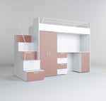 Lade das Bild in den Galerie-Viewer, Dream Kinderhochbett Matt: Sichere, Platzsparende Lösung für Kinderzimmer mit Stil
