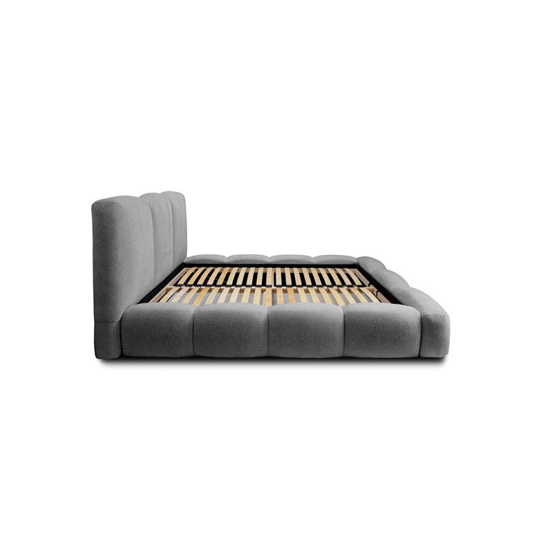 Elegantes Designer Polsterbett Alena Bouclé mit Integriertem Stauraum – Modernes Komfort Bett