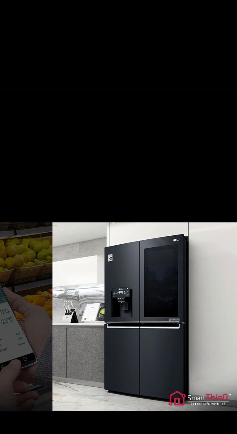 LG InstaView Side-by-Side Kühlschrank: 638L Multi-Door mit Eis- & Wasserspender