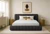 Luxuriöses Selene Bouclé Polsterbett mit Stauraum – Modernes, Elegantes Designer-Bett