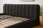 Lade das Bild in den Galerie-Viewer, Luxuriöses Selene Bouclé Polsterbett mit Stauraum – Modernes, Elegantes Designer-Bett
