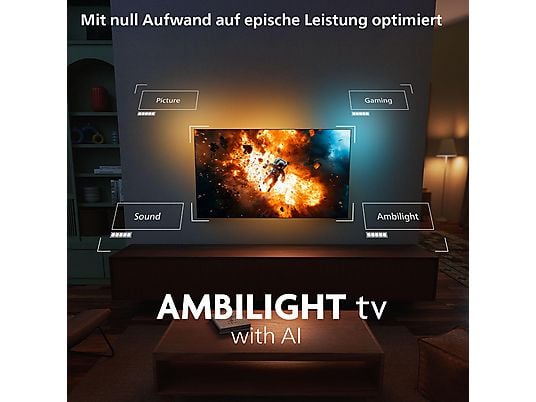 Philips 55‑Zoll OLED Ambilight TV 4K Smart mit KI