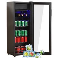 CUBES HC 203 E ACDC Getränkekühlschrank 115L Schwarz Rot