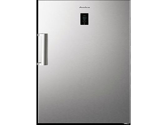 AMICA VKS 358 150 E Edelstahl-Standkühlschrank 185 cm, NoFrost, Silber
