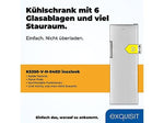 Lade das Bild in den Galerie-Viewer, EXQUISIT KS350-V-H-040D Geräumiger Vollraumkühlschrank, Energieklasse D, Edelstahl-Optik, leise &amp; effizient
