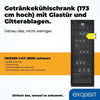 EXQUISIT GKS350-1-GT-280D Glastürkühlschrank 320L Schwarz Stilvoll Geräumig Energieeffizienz
