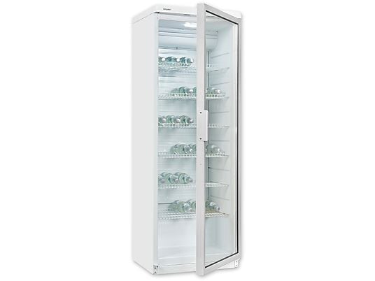 Exquisit GKS350-1 GT 280D Glas-Front Kühlschrank 320L Weiß