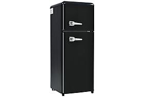AMICA KS 15614 S Retro Kühlschrank 108 l Schwarz Freistehend