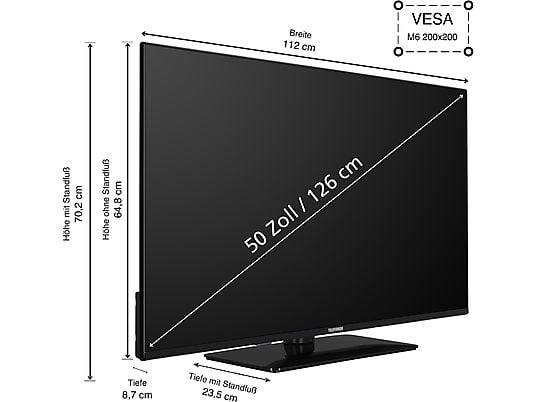 TELEFUNKEN D50U750X2CWI 50 Zoll 4K UHD LED Smart TV Android