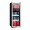 Klarstein Beersafe 6XL Getränkekühlschrank mit Glasfront, 201 L, Edelstahl