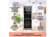 Klarstein Beersafe 6XL großes Getränkekühlschrank 201L Edelstahl Glastür