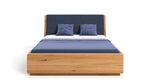 Lade das Bild in den Galerie-Viewer, Designer Massivholz Eichenbett Cassian mit Integriertem Stauraum – Modern &amp; Elegant
