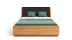 Lade das Bild in den Galerie-Viewer, Designer Massivholz Eichenbett Cassian mit Integriertem Stauraum – Modern &amp; Elegant
