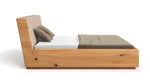Lade das Bild in den Galerie-Viewer, Designer Massivholz Eichenbett Cassian mit Integriertem Stauraum – Modern &amp; Elegant
