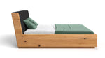 Lade das Bild in den Galerie-Viewer, Designer Massivholz Eichenbett Cassian mit Integriertem Stauraum – Modern &amp; Elegant

