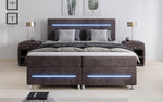 Lade das Bild in den Galerie-Viewer, Luxuriöses Boxspringbett Sejour: Komfortable LED-Beleuchtung, Praktischer Stauraum, Stilvolles Cord
