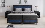 Lade das Bild in den Galerie-Viewer, Luxuriöses Boxspringbett Sejour: Komfortable LED-Beleuchtung, Praktischer Stauraum, Stilvolles Cord
