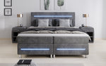 Lade das Bild in den Galerie-Viewer, Luxuriöses Boxspringbett Sejour: Komfortable LED-Beleuchtung, Praktischer Stauraum, Stilvolles Cord
