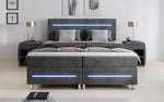 Lade das Bild in den Galerie-Viewer, Luxuriöses Boxspringbett Sejour: Komfortable LED-Beleuchtung, Praktischer Stauraum, Stilvolles Cord
