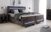 Luxuriöses Boxspringbett Sejour: Komfortable LED-Beleuchtung, Praktischer Stauraum, Stilvolles Cord