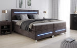 Lade das Bild in den Galerie-Viewer, Luxuriöses Boxspringbett Sejour: Komfortable LED-Beleuchtung, Praktischer Stauraum, Stilvolles Cord

