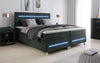 Luxuriöses Boxspringbett Sejour: Komfortable LED-Beleuchtung, Praktischer Stauraum, Stilvolles Cord