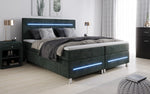 Lade das Bild in den Galerie-Viewer, Luxuriöses Boxspringbett Sejour: Komfortable LED-Beleuchtung, Praktischer Stauraum, Stilvolles Cord
