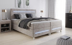 Lade das Bild in den Galerie-Viewer, Luxuriöses Boxspringbett Sejour: Komfortable LED-Beleuchtung, Praktischer Stauraum, Stilvolles Cord
