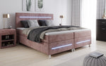 Lade das Bild in den Galerie-Viewer, Luxuriöses Boxspringbett Sejour: Komfortable LED-Beleuchtung, Praktischer Stauraum, Stilvolles Cord
