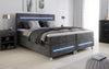 Luxuriöses Boxspringbett Sejour: Komfortable LED-Beleuchtung, Praktischer Stauraum, Stilvolles Cord