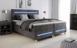 Lade das Bild in den Galerie-Viewer, Luxuriöses Boxspringbett Sejour: Komfortable LED-Beleuchtung, Praktischer Stauraum, Stilvolles Cord
