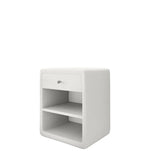 Lade das Bild in den Galerie-Viewer, Eleganter Designer Nachttisch Amy – Samtweiches Bouclé – Stilvolles Schlafzimmer-Highlight
