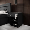 Eleganter Designer Nachttisch Amy – Samtweiches Bouclé – Stilvolles Schlafzimmer-Highlight