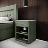 Eleganter Designer Nachttisch Amy – Samtweiches Bouclé – Stilvolles Schlafzimmer-Highlight