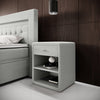 Eleganter Designer Nachttisch Amy – Samtweiches Bouclé – Stilvolles Schlafzimmer-Highlight