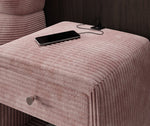 Lade das Bild in den Galerie-Viewer, Eleganter Cord Nachttisch Lilly mit USB-Ladeanschluss für Ihr Schlafzimmer

