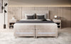 Luxuriöses Boxspringbett Simple mit LED-Beleuchtung aus Cord-Stoff – Ultimativer Schlafkomfort