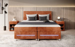 Lade das Bild in den Galerie-Viewer, Luxuriöses Boxspringbett Simple mit LED-Beleuchtung aus Cord-Stoff – Ultimativer Schlafkomfort

