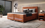 Lade das Bild in den Galerie-Viewer, Luxuriöses Boxspringbett Simple mit LED-Beleuchtung aus Cord-Stoff – Ultimativer Schlafkomfort
