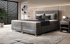 Luxuriöses Boxspringbett Simple mit LED-Beleuchtung aus Cord-Stoff – Ultimativer Schlafkomfort