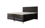 Lade das Bild in den Galerie-Viewer, Luxuriöses Boxspringbett Simple mit LED-Beleuchtung aus Cord-Stoff – Ultimativer Schlafkomfort
