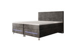 Lade das Bild in den Galerie-Viewer, Luxuriöses Boxspringbett Simple mit LED-Beleuchtung aus Cord-Stoff – Ultimativer Schlafkomfort
