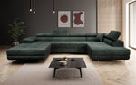 Lade das Bild in den Galerie-Viewer, Designer Schlafsofa Lago mit Klappfunktion, Stauraum, Cord-Bezug, verstellbarem Kopfteil
