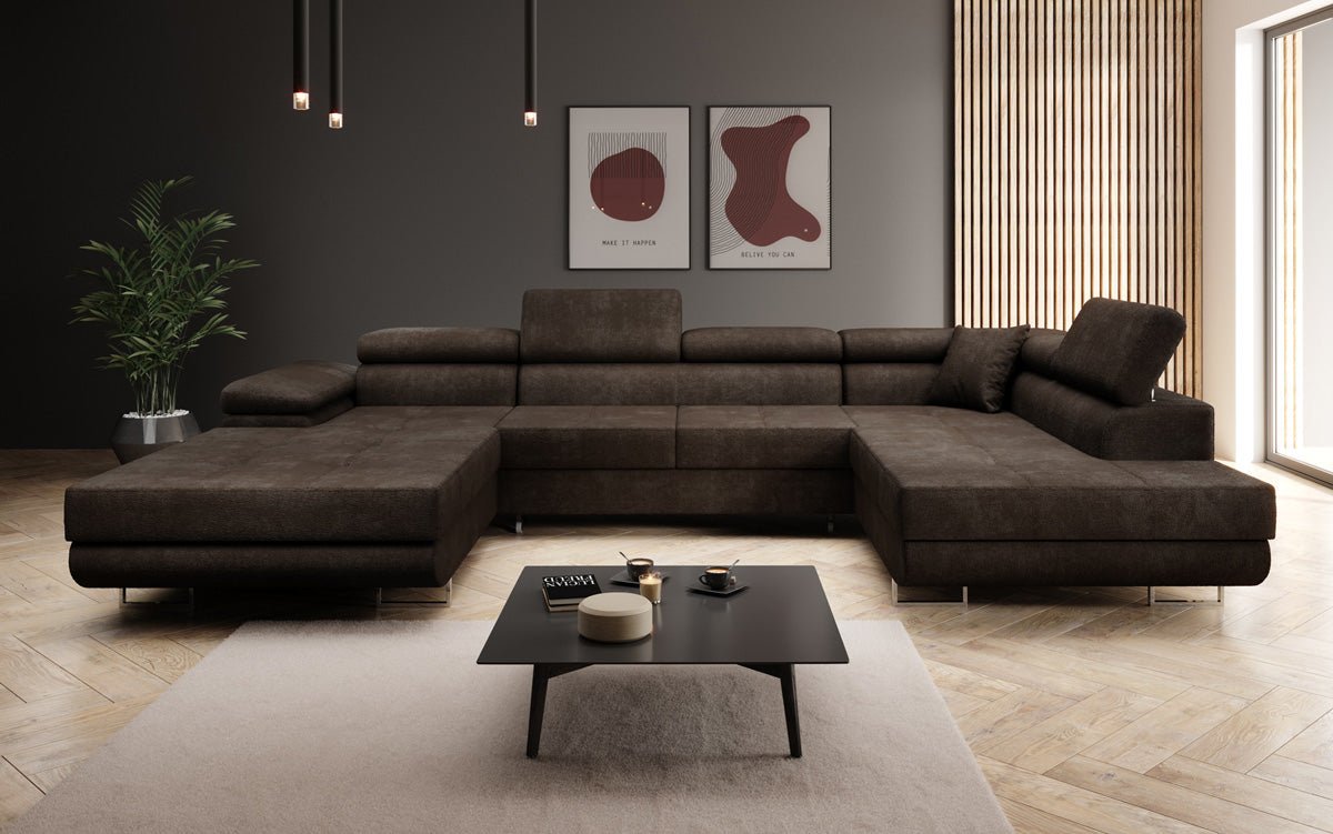 Elegantes Lago Designer Schlafsofa: Bouclé, Klappfunktion, Luxuriöser Wohnkomfort